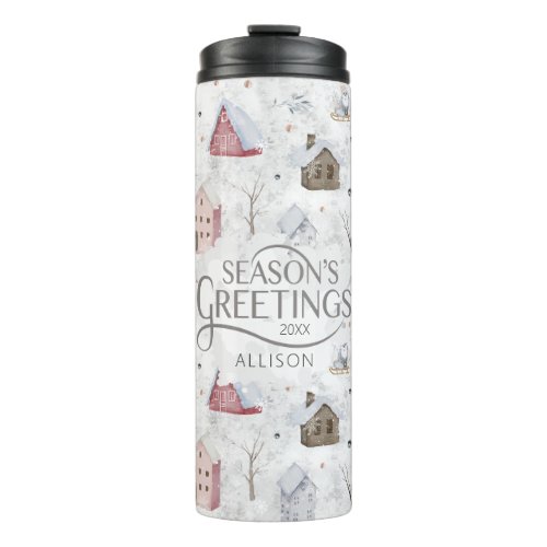 Cozy Home Christmas Pink ID985 Thermal Tumbler