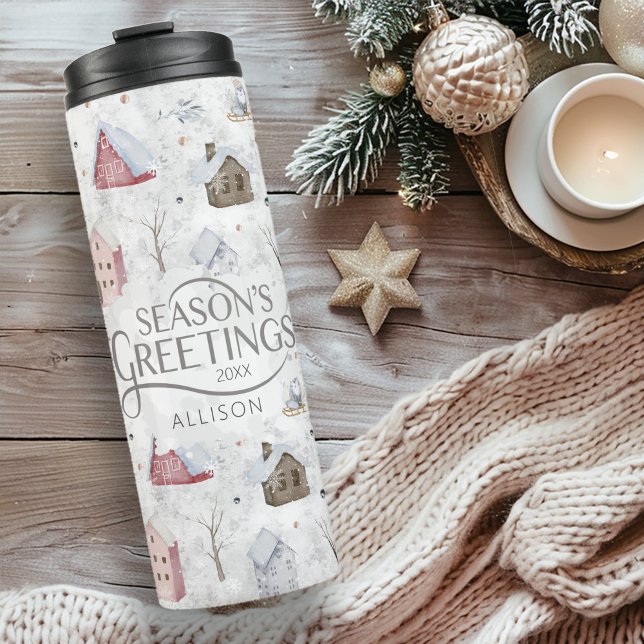 Cozy Home Christmas Pink ID985 Thermal Tumbler (Creator Uploaded)