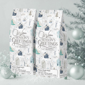 Cozy Home Christmas Teal ID985 Roasted Coffee