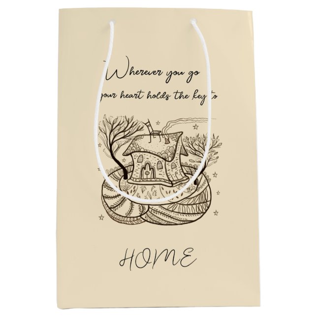 Cozy Home  Medium Gift Bag (Front)