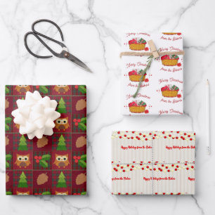 Cozy Home Rustic Christmas Wrapping Paper Sheets