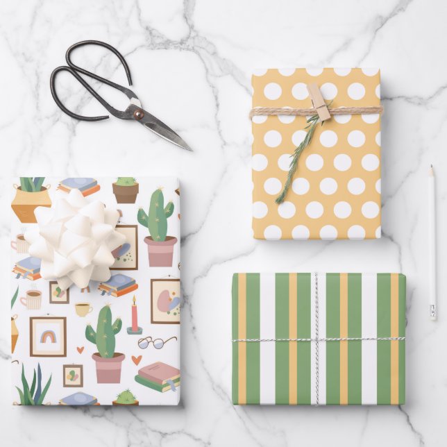 Cozy Home Wrapping Paper Set of 3 (Front)
