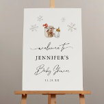 Cozy Hot Chocolate Winter Baby Shower Welcome Sign<br><div class="desc">Cozy Hot Chocolate Winter Baby Shower Welcome Sign</div>
