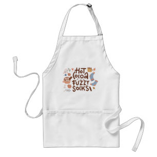Cozy Hot Cocoa and Fuzzy Socks Design Adult Apron