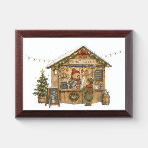 Cozy Hot Cocoa Christmas Market Stall for Winter D Award Plaque