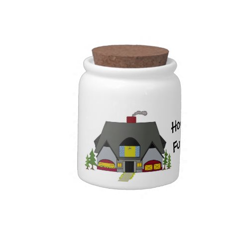 Cozy House Candy Jar