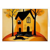 Cozy House Greeting Card (Front Horizontal)