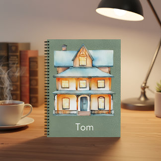 Cozy House Notebook – Warm Watercolor Home Design