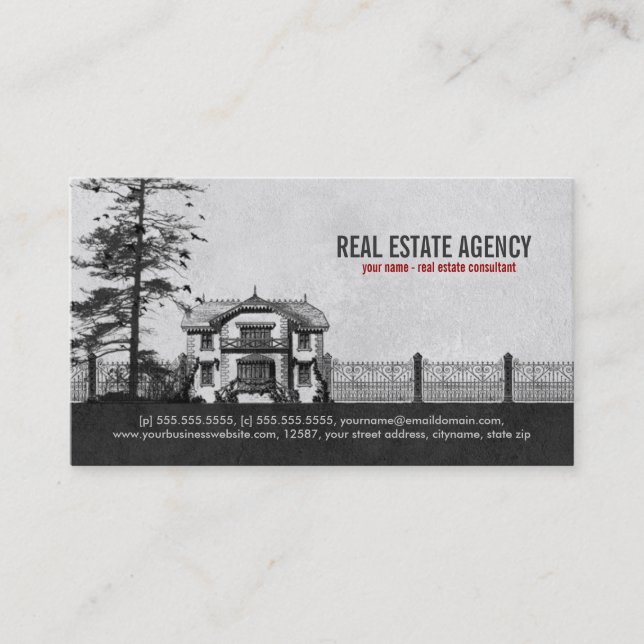 Cozy House - Real Estate Business Card (Front)