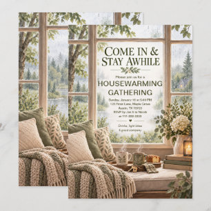 Cozy Housewarming Gathering New Home Party Invitation