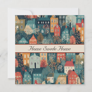 Cozy Hygge Village Nordic Folk Art, custom