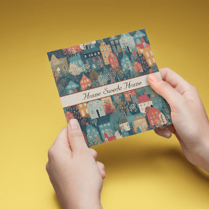 Cozy Hygge Village Nordic Folk Art, custom