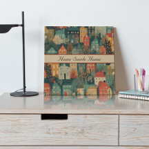 Cozy Hygge Village Nordic Folk Art, custom