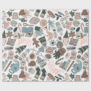 Cozy Hygge Wrapping Paper - Christmas Gift Wrap