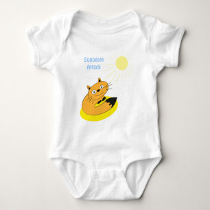 Cozy Introvert Cat Sunbeam Humor Illustration Baby Bodysuit