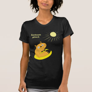 Cozy Introvert Cat Sunbeam Humor Illustration T-Shirt