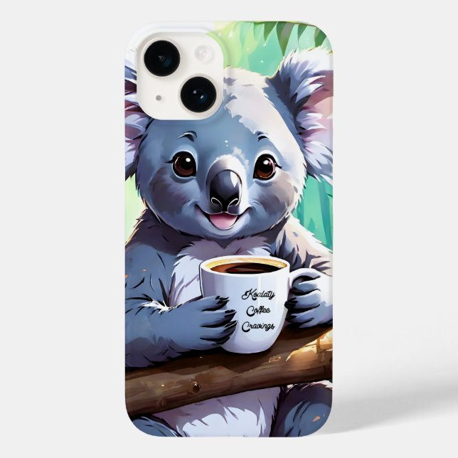 Cozy Jungle Koala Coffee Case-Mate iPhone Case (Back)