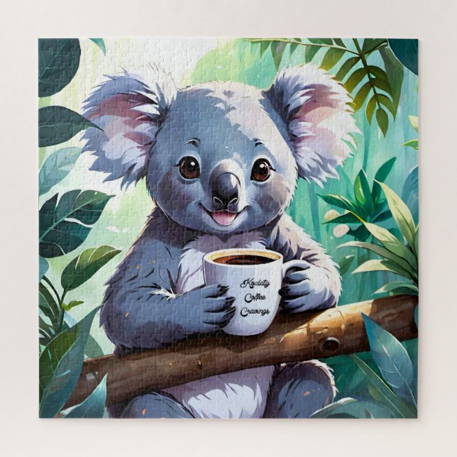 Cozy Jungle Koala Coffee Jigsaw Puzzle (Vertical)