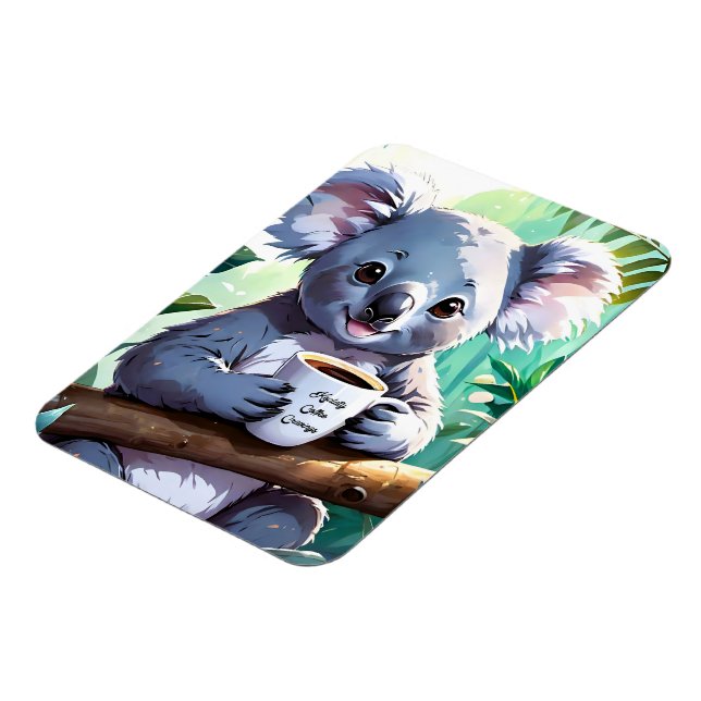 Cozy Jungle Koala Coffee Magnet (Left Side)