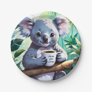 Cozy Jungle Koala Coffee Paper Plates