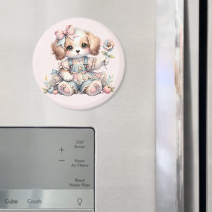 Cozy Kawaii Cottagecore Farmcore Puppy Style Magnet