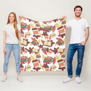 Cozy Kawaii Fall Vibes Fleece Blanket