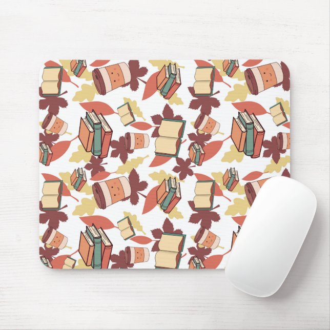 Cozy Kawaii Fall Vibes Mouse Pad (With Mouse)