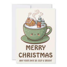 Cozy Kawaii Gingerbread Mug Sage Green