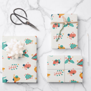 Cozy Kitchen Teapot Pattern Wrapping Paper Sheets