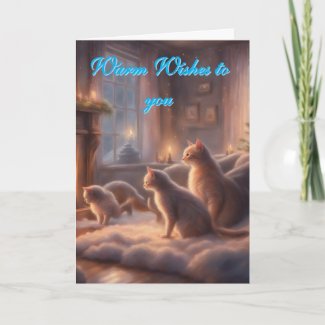 Cozy Kittens Warm Wishes Birthday