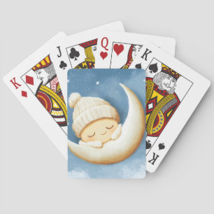 Cozy Knit Nap Cresent Moon Poker Cards