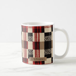 Cozy Knit Patchwork - Vintage Boho Autumn Style 2 Coffee Mug