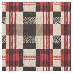 Cozy Knit Patchwork - Vintage Boho Autumn Style 2 Fabric