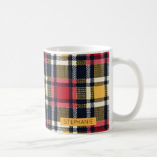 Cozy Knit Patchwork - Vintage Boho Autumn Style 3 Coffee Mug