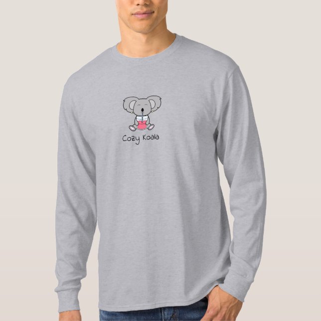 Cozy Koala gray long-sleeve t-shirt (Front)