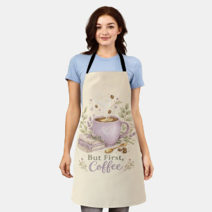 Cozy Lavender Watercolor Coffee Apron