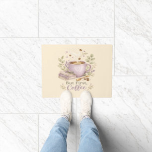 Cozy Lavender Watercolor Coffee Doormat