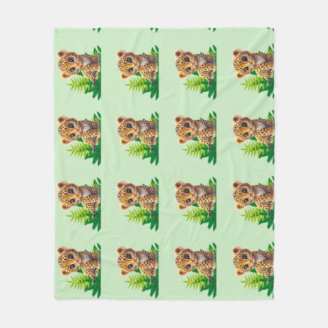 Cozy Leopard Fleece Blanket (Front)