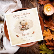 Cozy Little Cub Fall Teddy Bear Baby Shower