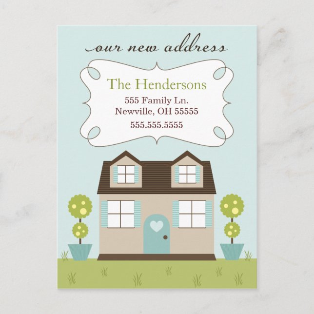 Cozy Little Home Moving Announcements (Front)