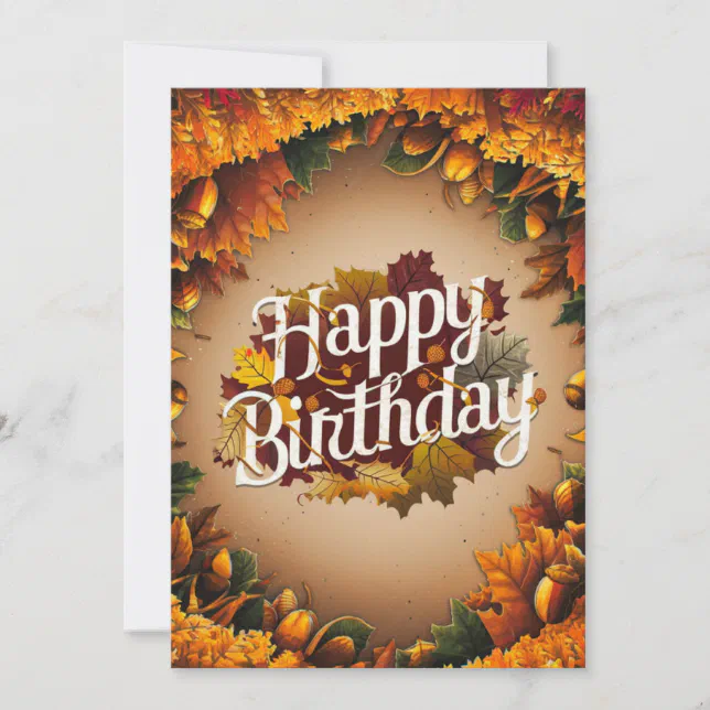 Cozy Little Pumpkin Autumn Fall Happy Birthday Card | Zazzle