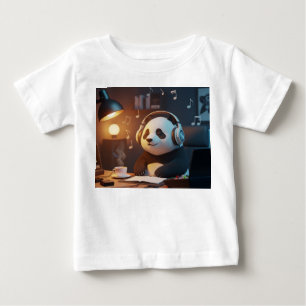 Cozy Lo-Fi Panda Music Producer Baby T-Shirt