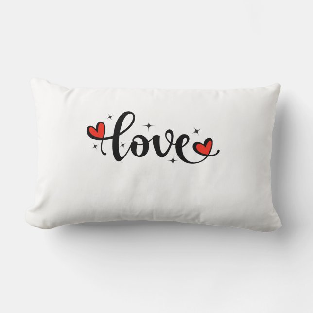 Cozy LOVE Throw Pillow – Perfect for Valentine's D (Front)