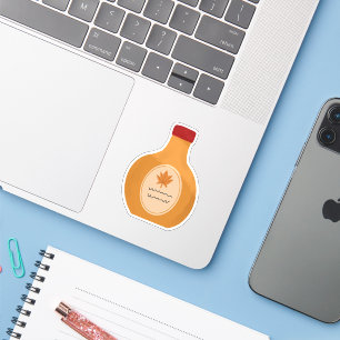 Cozy Maple Syrup Bottle Fall Breakfast Gift Sticker