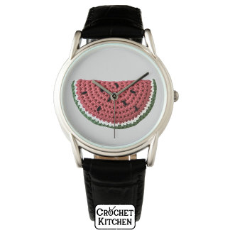 Cozy Minimal Grandma Vibe Crochet Watermelon Fruit Watch