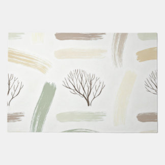 Cozy  Minimal Winter Aesthetic Pattern   Doormat