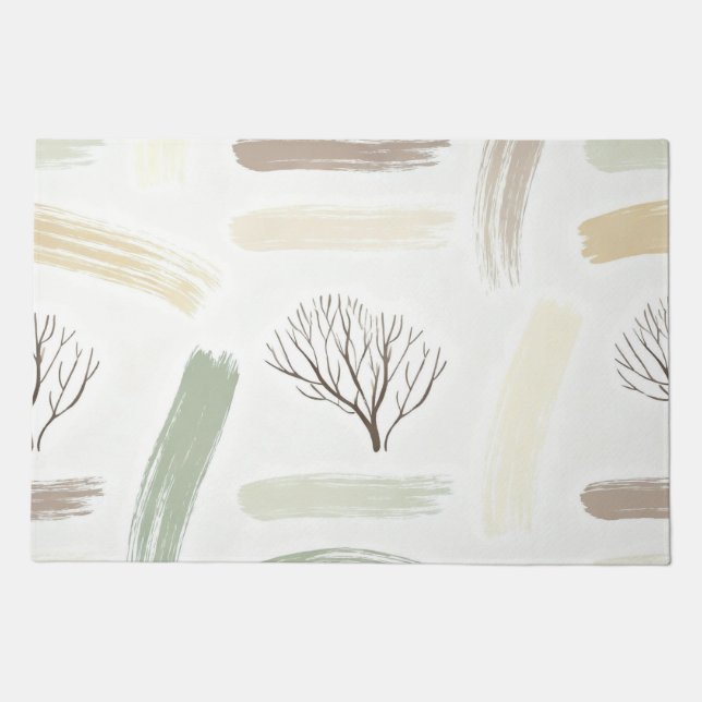 Cozy  Minimal Winter Aesthetic Pattern   Doormat (Front)