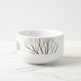 Cozy Minimal Winter Aesthetic Pattern Soup Mug