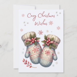 Cozy Mittens Christmas Card