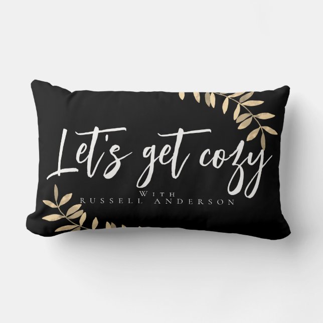 Cozy Modern Black Lumber Pillow (Front)